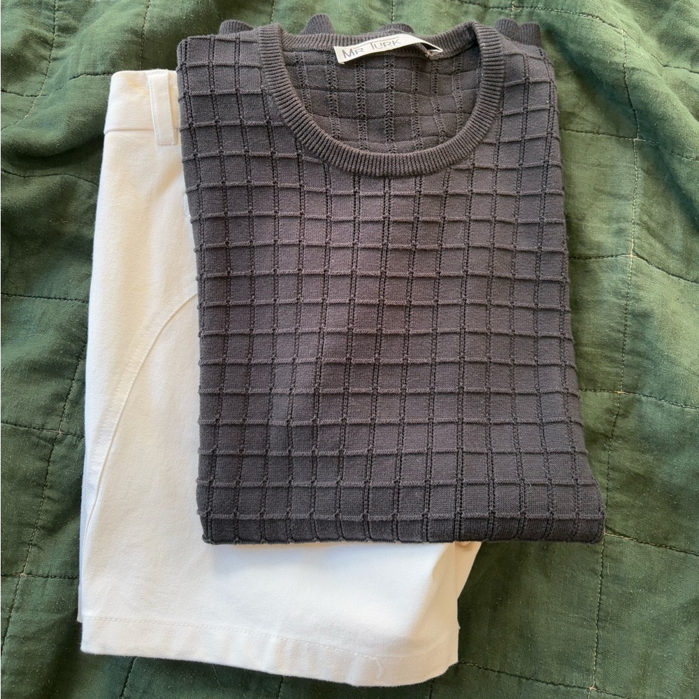 Mr Turk size M knit tee shirt in navy